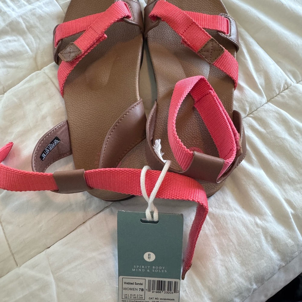 REVITALIGN Women's Pink and Brown Sandals